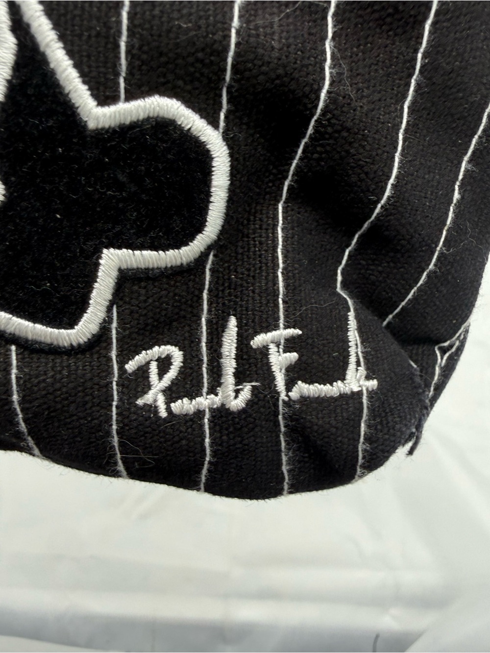Vintage Paul Frank Black Pinstripe Skull Clutch with Skurvy - Picture 5 of 5
